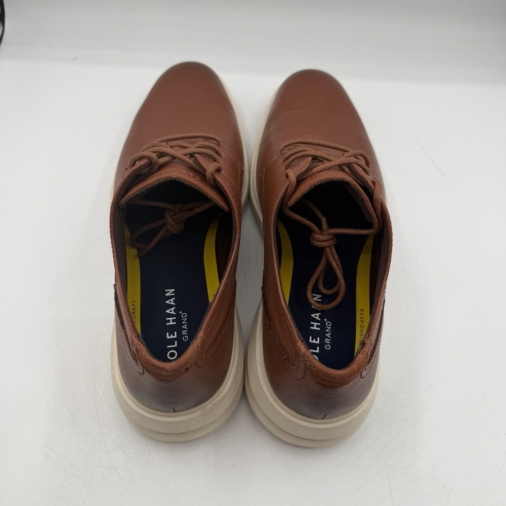 Cole Haan Grand+ Plain Toe Oxfords Men Sz 8.5 M British Tan Leather Shoes C36935 - Picture 9 of 12